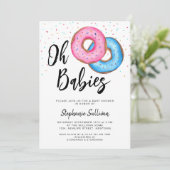 Invitation Baby shower Donut Twins (Debout devant)