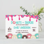 Invitation Baby shower Donuts & Diapers (Debout devant)