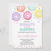 Invitation Baby shower Donuts et Diapers (Devant)