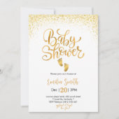 Invitation Baby shower d'or (Devant)