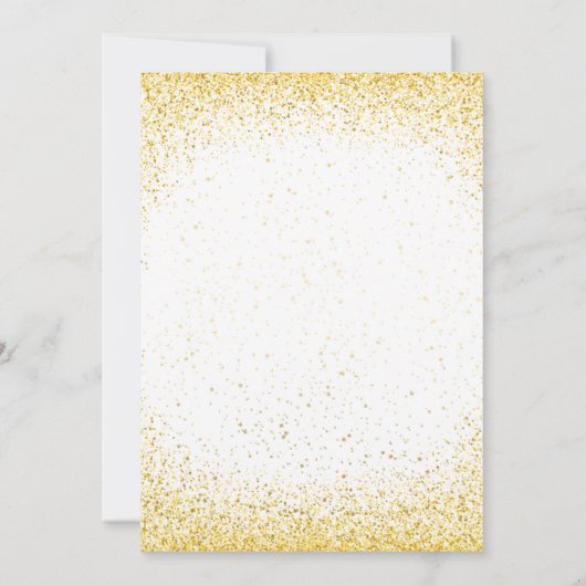 Invitation Baby shower d'or (Dos)