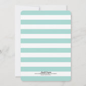 Invitation Baby shower d'or à la menthe rose (Dos)