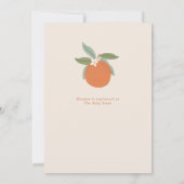 Invitation Baby shower d'Oranges de Citrus Little Cutie (Dos)