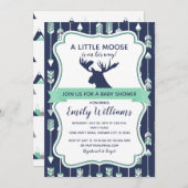 Invitation Baby shower d'orignal (Devant / Derrière)