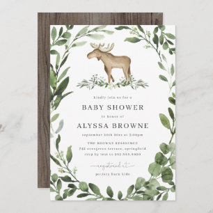 Invitation Baby shower d'orignal de bûcheron