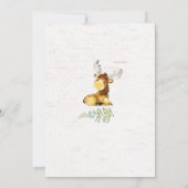 Invitation Baby shower d'orignal russe Verdure (Dos)