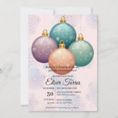 Invitation Baby shower d'ornement moderne Pastel Christmas (Devant)