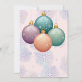 Invitation Baby shower d'ornement moderne Pastel Christmas (Dos)
