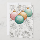 Invitation Baby shower d'ornements de boules de neige d'hiver (Dos)