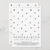 Invitation Baby shower Dots Totty (Devant / Derrière)