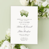 Invitation Baby shower double blanc Hydrangea Grandmillennial