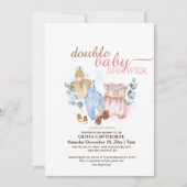 Invitation Baby shower Double Joli Baby shower moderne (Devant)