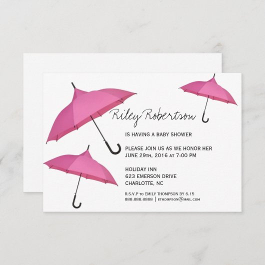 Invitation Baby shower| Douche (Devant / Derrière)