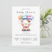 Invitation Baby shower d'ours à imprimer classique (Debout devant)