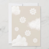 Invitation Baby shower d'ours blanc polaire d'hiver (Dos)
