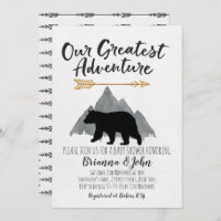 Invitation Baby shower d'ours d'aventure