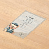 Invitation Baby shower d'ours de charme décontract (Poser)