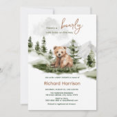 Invitation baby shower d'ours de forêt mignon (Devant)