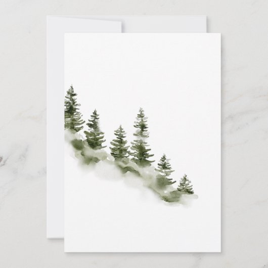 Invitation baby shower d'ours de forêt mignon (Dos)