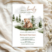 Invitation baby shower d'ours de forêt mignon