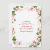 Invitation Baby shower d'ours de fraises Girl Inv (Dos)