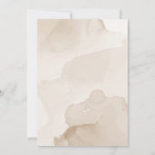 Invitation Baby shower d'ours en peluche à l'aquarelle brun d (Dos)