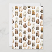 Invitation Baby shower d'ours en peluche d'attente neutre (Dos)