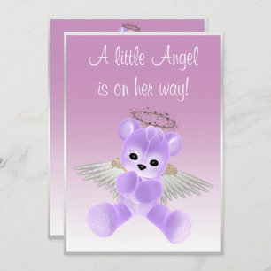 Invitation Baby shower d'ours en peluche de Lilac Angel