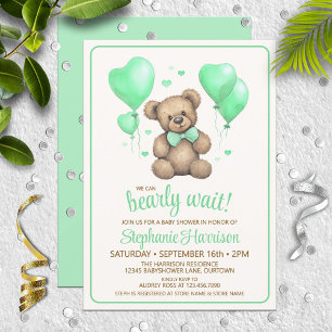 Invitation Baby shower d'ours en peluche doux