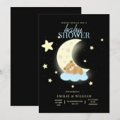 Invitation Baby shower d'ours en peluche modifiable peut atte (Devant / Derrière)