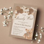 Invitation Baby shower d'ours en peluche Neutre Pampas<br><div class="desc">Cette Invitation Neutrale Pampas Grass Teddy Bear Baby shower est parfaite pour le petit que vous pouvez attendre impatiemment de rencontrer!</div>