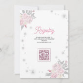 Invitation Baby shower d'ours en peluche rose (Dos)