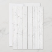 Invitation Baby shower d'ours en tourbe de bois rustique (Dos)