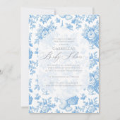Invitation Baby shower d'ours Floral Toile (Devant)