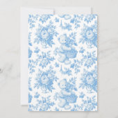 Invitation Baby shower d'ours Floral Toile (Dos)
