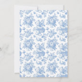 Invitation Baby shower d'ours Floral Toile (Dos)