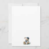 Invitation Baby shower d'ours nautique de la Marine (Dos)