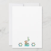 Invitation Baby shower d'ours Nautique Petit marin (Dos)