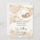 Invitation Baby shower d'ours neutre pour les femmes Nous pou (Devant)