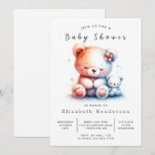 Invitation Baby shower d'ours numérique Whimsical (Devant / Derrière)