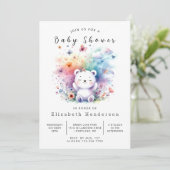 Invitation Baby shower d'ours numérique Whimsy (Debout devant)