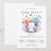 Invitation Baby shower d'ours numérique Whimsy (Devant / Derrière)