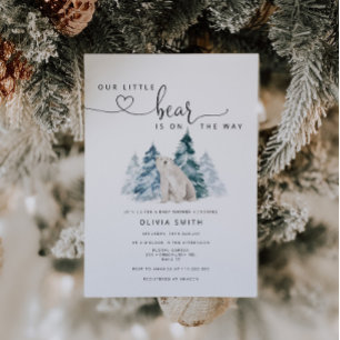 Invitation Baby shower d'ours polaire