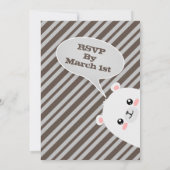 Invitation Baby shower d'ours polaire (Dos)