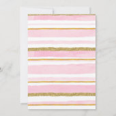 Invitation Baby shower d'ours rose (Dos)