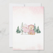 Invitation Baby shower d'ours rose (Dos)