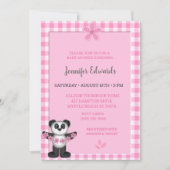 Invitation Baby shower d'ours rose pâle (Devant)