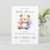 Invitation Baby shower d'ours Whimsical Printable (Debout devant)