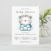Invitation Baby shower d'ours Whimsical Printable (Debout devant)