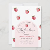 Invitation Baby shower doux Berry (Devant)